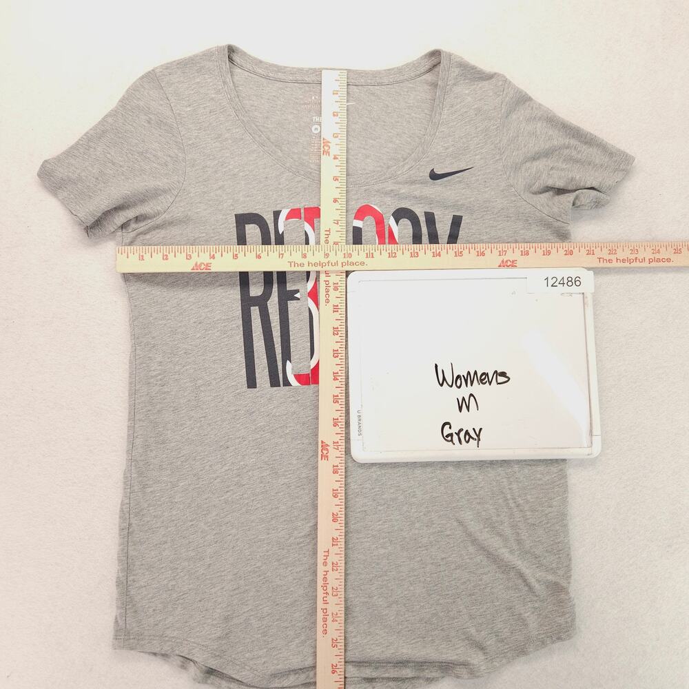 Nike Boston Red Sox Graphic Short Sleeve Shirt Adult Womens Size Medium M Gray - Picture 6 of 10